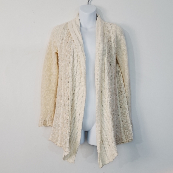 Anthropologie Knitted & Knotted Alpaca Wool Blend Braided Nordic Cardigan - Picture 2 of 12